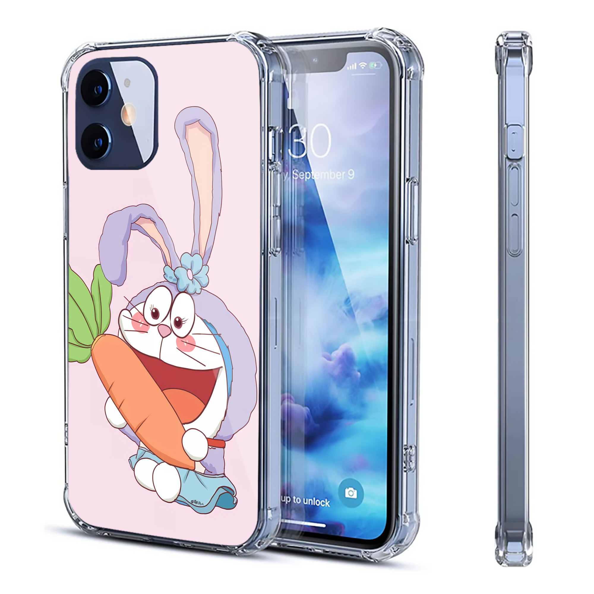 （画像用） ドラえもん Doraemon 【iPhone 12シリーズ対応】透明スマホケース（クリアソフトケース）